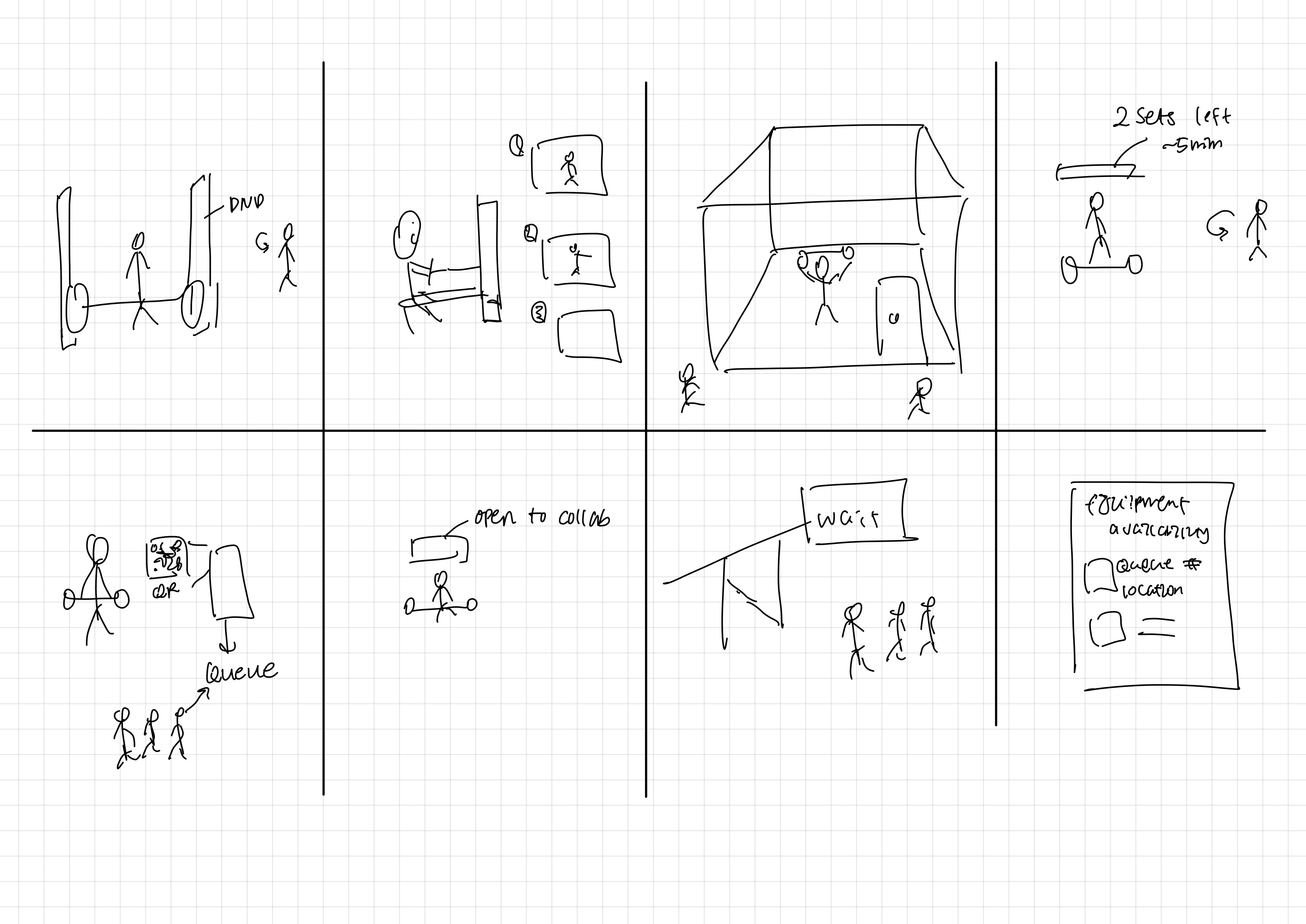 Crazy 8s — divergent ideation sketches